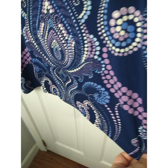 Chicos Woman 1(8-10) Blouse Blue Polka Dot 3/4sleeve Pullover Business Office... - Picture 5 of 7